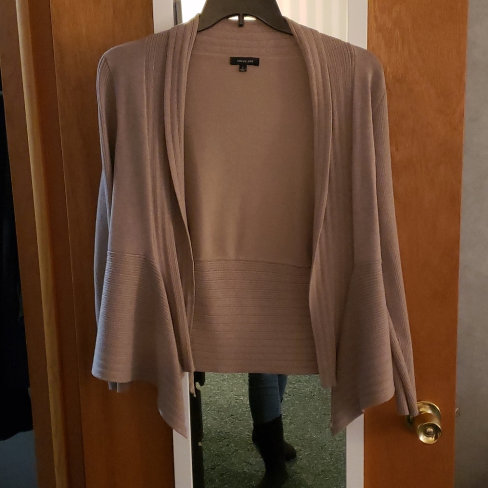 Tan Verve Ami Cardigan Sweater Large